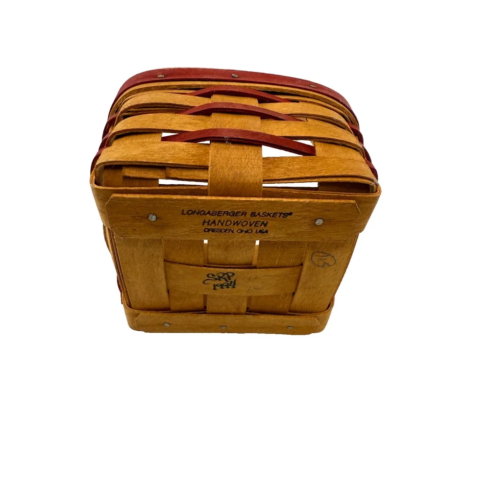 1994 Longaberger Small Sweetheart Basket w/Protector & Liner Vintage